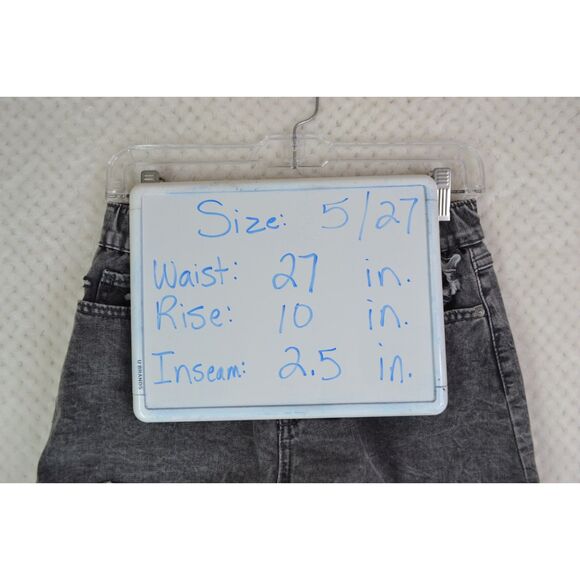 Sincerely Jules Women's 5/27 Black Acid Washed Jean Shorts - Picture 8 of 15